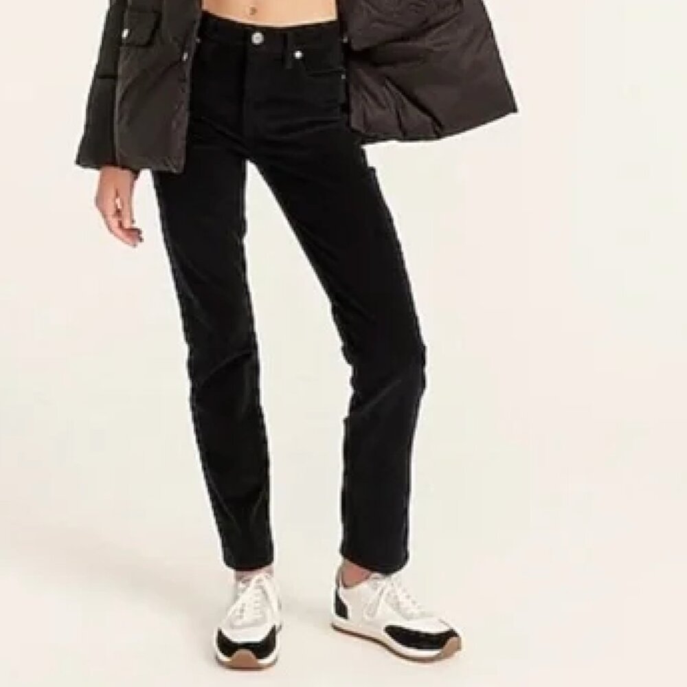 Black Vintage slim-straight corduroy pant